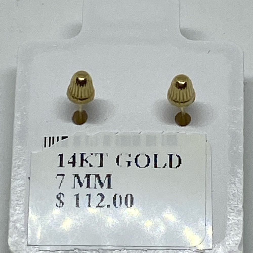 Studs diamonds CZ solid gold 14k pretty 2 carat - Picture 7 of 9